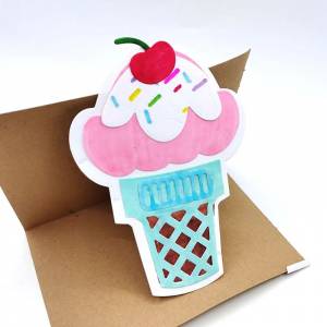 Металлический шаблон для высечки мороженого, сделай сам, Рельефная Бумага, фотоальбом, Подарочная карточка, сделай сам, скрапбукинг, Новый штамп