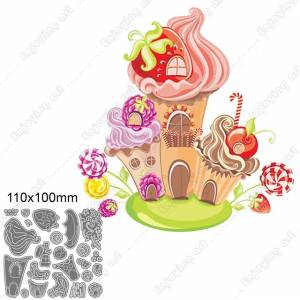 Рожок мороженого трафареты для дома новый металлический Трафаретный вырубной штамп штампы и пресс-формы для Скрапбукинг на Новый год и Рождество День Святого Валентина штамп Die Cut