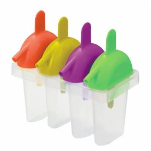 4 ячейки, формы для мороженого, мороженого, фруктовый сок с палочками