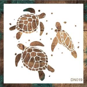 Stencil Tasarım DN009 Черепаха с морской тематикой