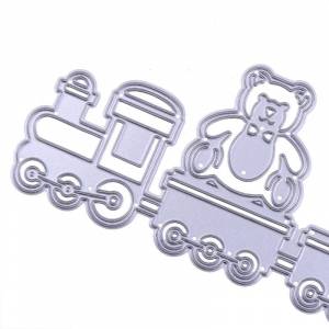 Цирковой поезд, металлические стальные трафареты, трафареты для скрапбукинга, ремесленные штампы, 3D DIY, изготовление фестивальных карт