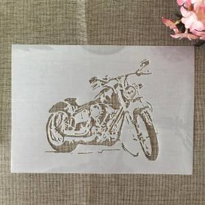 Трафареты  для самостоятельной сборки мотоцикла, 29 см, рисунок, Яркий Декоративный шаблон