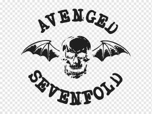 Avenged Sevenfold Logo Disturbed Черно-белый трафарет, логотип мстителей