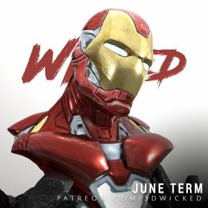 Файл STL Wicked Marvel Avengers Iron man 3d Bust