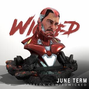 Файл STL Wicked Marvel Avengers Iron man 3d Bust