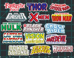 Marvel Popular Characters декор трафареты, наклейки и художественный винил