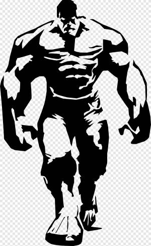 Халк силуэт трафаретная аэрография, Халк, marvel Avengers Assemble, супергерой png
