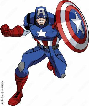 Captain america PNG High resolution Иллюстрация Stock