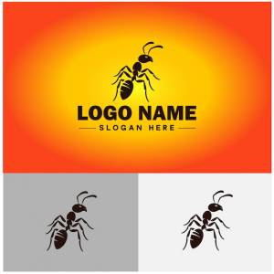 Логотип муравья, иконка насекомых, бренд компании, бизнес-шаблон логотипа муравья, редактируемый вектор