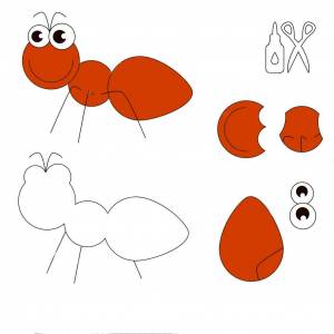 Оригами муравей из цветной бумаги своими руками для детей