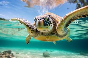 Подводная морская черепаха дайвинг черепахи под водой