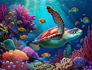 Коралловый риф морская черепаха морская жизнь красивый океанский фон, океан, морская черепаха, животное фон картинки и Фото для й загрузки