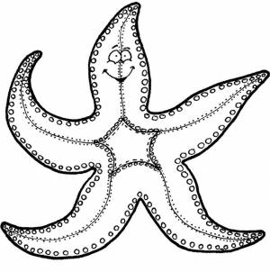 Раскраски подводный мир морская звезда