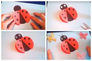 Как сделать аппликацию на тему насекомых своими руками из бумаги, поделки в подготовительной  средней группе ДОУ