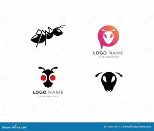 Шаблон логотипа муравья иллюстрация вектора