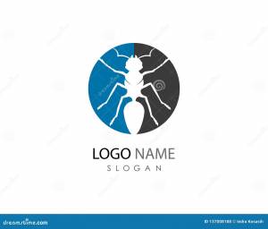 Шаблон логотипа муравья иллюстрация вектора