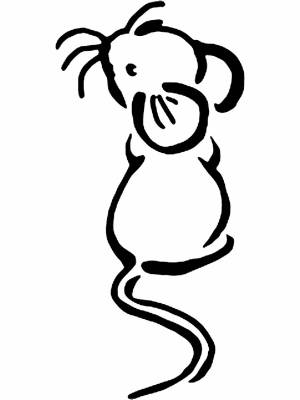 Мышка трафарет