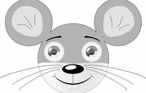 Трафареты мышка маска