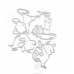 Три мыши задуть свечу дизайн металлические трафареты DIY Скрапбукинг трафарет для тиснения бумага ремесло шаблон альбома