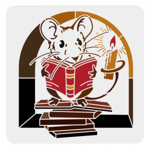 Трафареты для мыши Бэнкси, пластиковые трафареты для чтения крыс, многоразовые подсвечники для рисования искусственных предметов и плитки