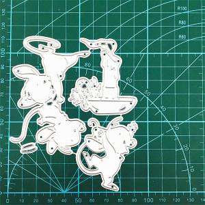 Три мыши задуть свечу дизайн металлические трафареты DIY Скрапбукинг трафарет для тиснения бумага ремесло шаблон альбома