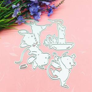 Три мыши задуть свечу дизайн металлические трафареты DIY Скрапбукинг трафарет для тиснения бумага ремесло шаблон альбома