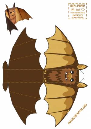 Летучая мышь из бумаги