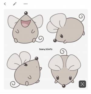 Трафарет мышки