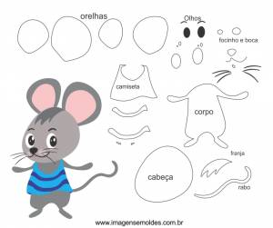 Трафарет мышки