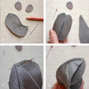 Мышь из фетра