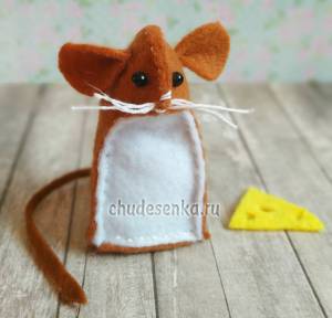 Мышка из фетра с выкройкой