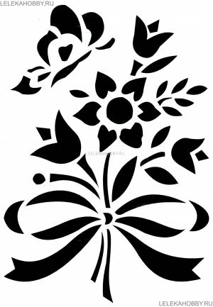 Трафарет пластиковый CADENCE Букет нарциссов, 15*20см 145₽