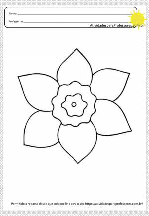 Трафарет цветок нарцисс