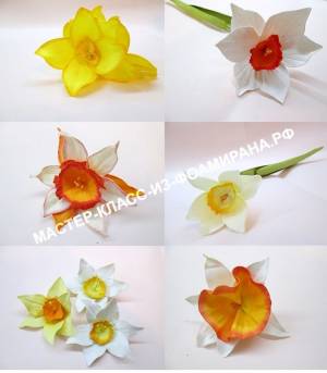 Нарциссы из фоамирана ,фото
