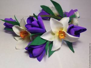 Как сделать прекрасные весенние нарциссы из фоамирана