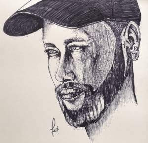 Neymar Portrait, Рисунок