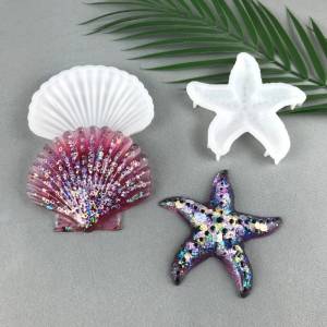 DIY 3D Морская звезда Морская раковина искусство на стену сконовая форма настенная искусственная эпоксидная смола литые формы для украшения дома