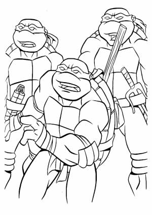 Раскраска черепаха ниндзя