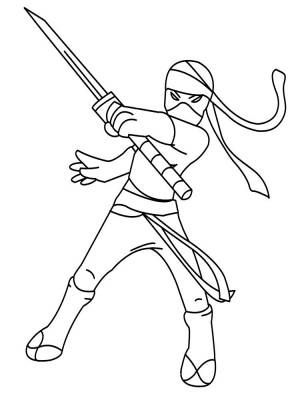 Раскраска ниндзя