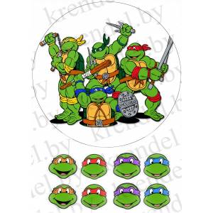 Вафельная картинка Черепашки ниндзя №3