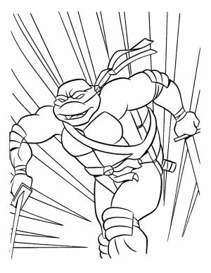 Раскраска «Черепашки-Ниндзя Леонардо»