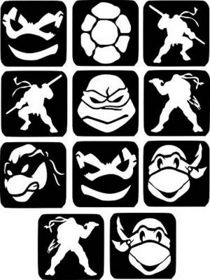 Трафареты Черепашек ниндзя