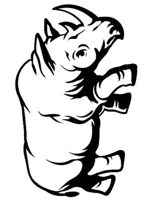 Трафареты Носорога