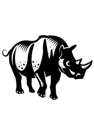 Трафареты Носорога