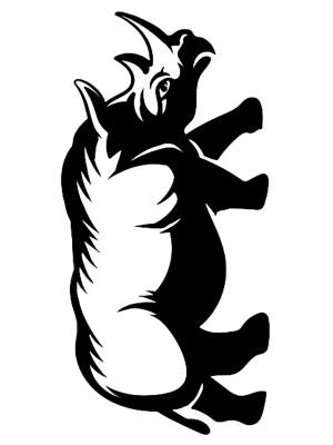 Трафареты Носорога