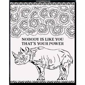 Трафарет 3D Stamperia KSTD103 SAVANA, носорог, толщина 0,5 мм, 20х25 см