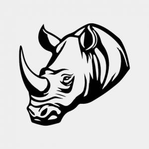 Шаблон векторной иллюстрации логотипа головы носорога