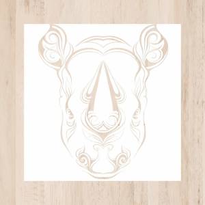 Трафарет Носорог