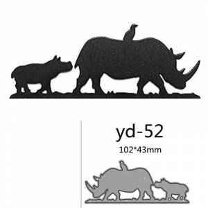 Металлические Вырубные штампы, форма для украшения носорога, для скрапбукинга, бумаги, рукоделия, ножа, форма, лезвие, перфоратор, трафареты