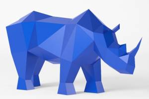Схемы Rhino Free Papercraft, Бесплатный низкополигональный шаблон PDF